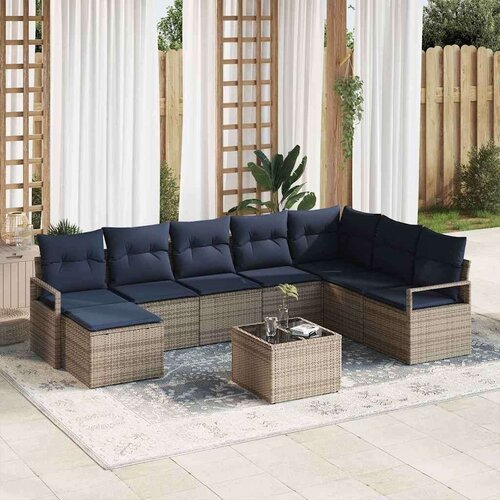  Set sofe s jastukom 9 pcs Siva poliratan Cene
