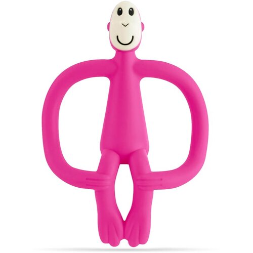 Matchstick monkey Teething Toy and Gel Applicator grizalo s krtačko 2v1 Pink 1 kos Slike