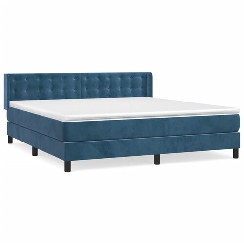 Maison Chic Box spring postelja - Vzmetna postelja z vzmetnico temno modra 180x200 cm žamet SL16238, (21895826) Cene