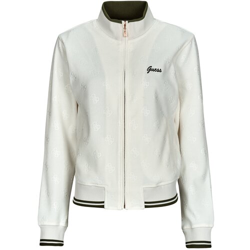 Guess Puloverji PAULINA FULL ZIP Bela Slike