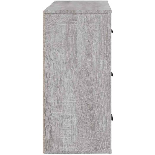  Komoda sivog hrasta sonome 80x33x70 cm od konstruiranog drva Siva Slike