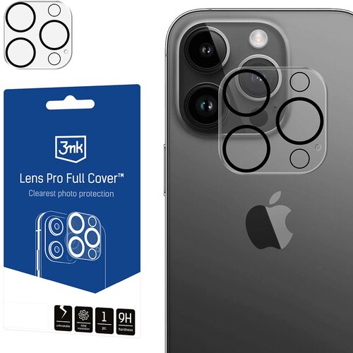 3mk LENS PRO FULL COVER OVITEK ZA APPLE IPHONE 12 PRO Z ZA&amp;Scaron;ČITO ZA KAMERO, (5000295948) Slike