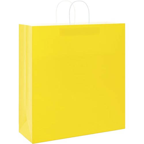  Papirnate vrećice 50 kom s ručkama žute 45x17x48 cm Slike