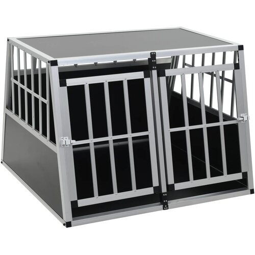  Kavez za pse s dvostrukim vratima 94 x 88 x 69 cm Slike