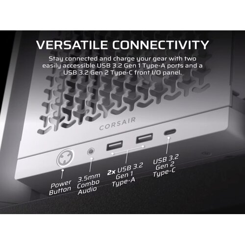 Corsair Kuci&amp;scaron;te FRAME 4000D RS Mid-Tower/ATX/kaljeno staklo/bez napajanja/bela Slike