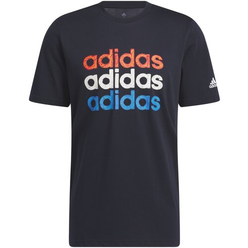 Adidas Pamučna majica boja: tamno plava, s tiskom Cene