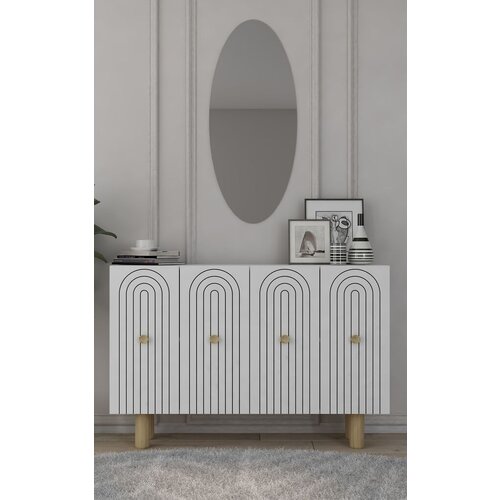 Hanah home konzolni sto Woise Bohem KM120, 120x75x29.6 cm, Beli Cene