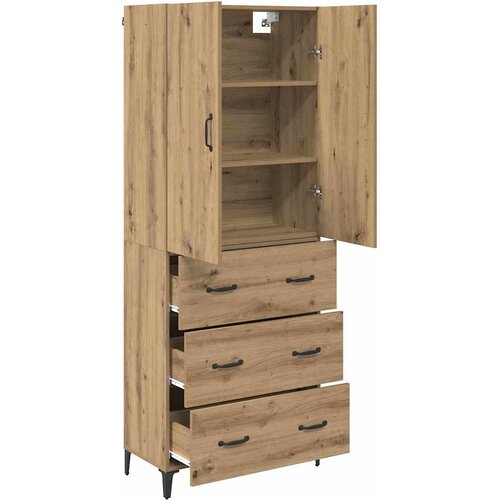  Highboard Umjetnički hrast 69,5 x 34 x 180 cm Konstruirano drvo Slike