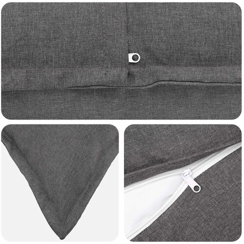  Jastuk s jastukom HOUTEN 2 kom. Svjetlosiva Umjetni lan - Svjetlosiva 40 x 145 cm 2 Slike