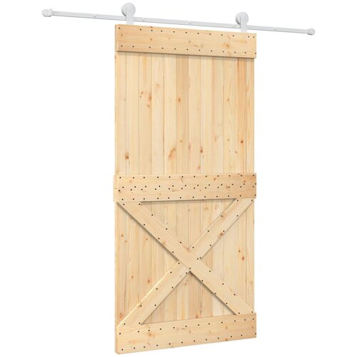 vidaXL Klizna vrata s priborom za montažu 100x210 cm masivna borovina Cijene