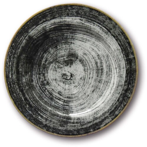 Saturnia black Round Ischia duboki tanjir 26 cm Slike