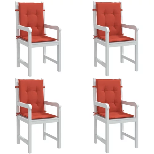 vidaXL Blazina za stol 4 kosi melanž rdeča 100x50x4 cm blago