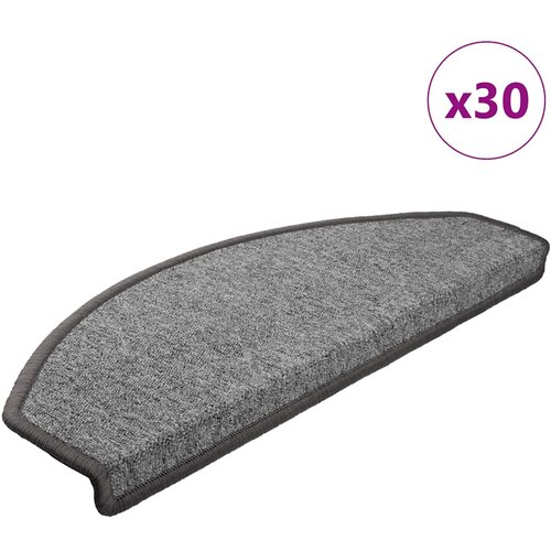 vidaXL Podloge za stopnice 30 kosov Temno siva 65x24x4 cm Cene