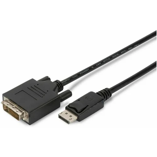 Digitus DisplayPort / DVI Priključni kabel [1x Muški konektor DisplayPort - 1x Muški konektor DVI, 24 + 1 pol] 1.8 m Crna