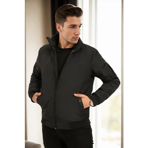 Dewberry 18137 Slim Fit Mens Coat-BLACK Slike