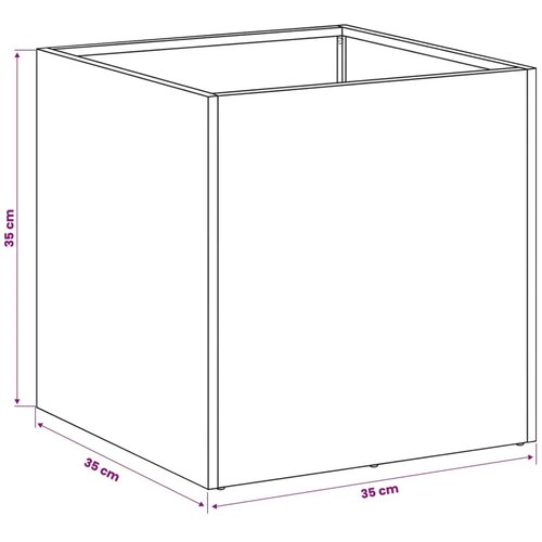  Vrtna saksija Antracit 35 x 35 x 35 cm Čelična vrata - Antracit 35 x 35 x 35 cm 1 Slike