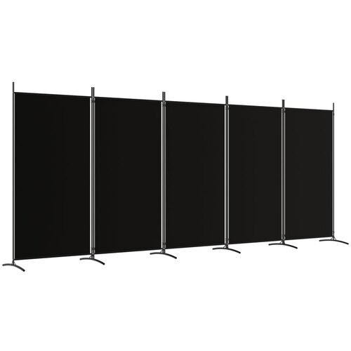 Maison Chic Paravan - Sobne pregrade 5-delni črn 433x180 cm blago, (22111952) Cene