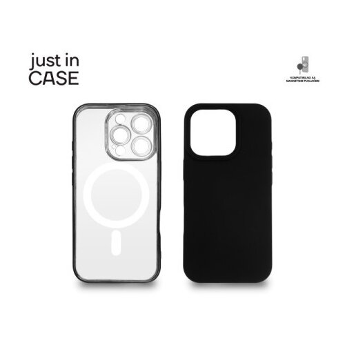 Just In Case 2u1 extra case mag mix plus paket crni za iphone 16 pro ( MAGPL117BK ) Cene