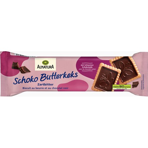 Alnatura Bio čokoladni keks s maslacem, tamna čokolada - 130 g Cene