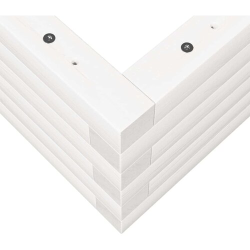  Vrtna sadilica bijela 90 x 60 x 23 cm od masivne borovine Slike