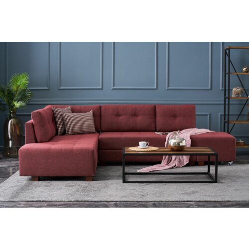 manama corner sofa bed left - claret red claret red corner sofa-bed Slike