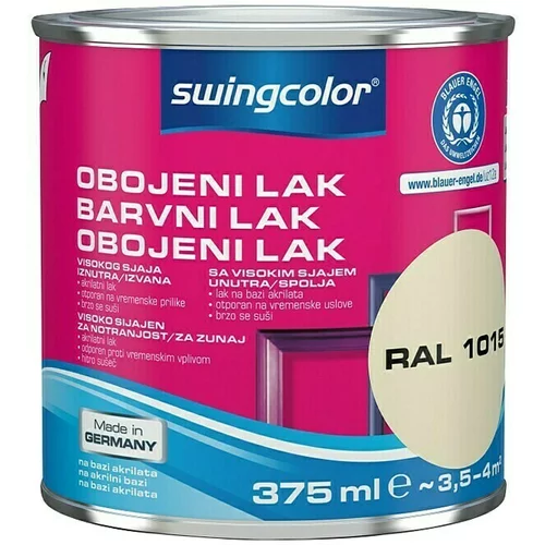 SWINGCOLOR Barvni lak 2v1 Swingcolor (slonokoščene barve, sijaj, 375 ml)