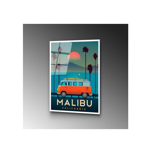 Wallxpert dekorativna slika od kaljenog stakla malibu (uv 1008) 30 x 45cm Slike