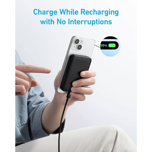 Anker 321 MagGo 5000mAh magnetni brezžični powerbank, črn Cene