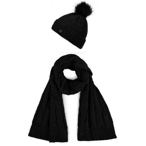 Vuch Set pletene kape i šala Sheron Set Black Cene