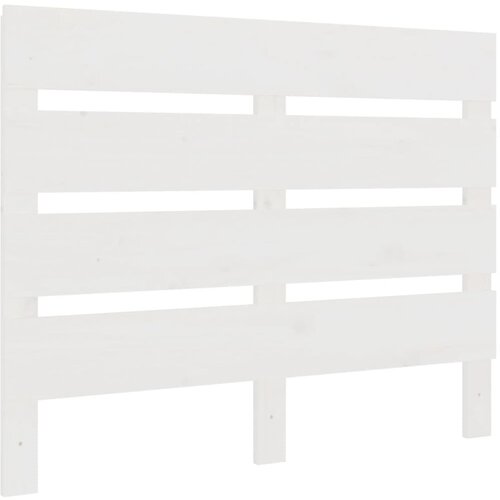 Maison Chic posteljno vzglavje - vzglavna omarica - nočna omarica belo 100x3x80 cm trdna borovina, (21706025) Slike