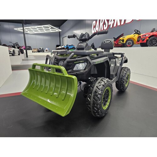 Lean Toys Otro&scaron;ki &scaron;tirikolesnik 24V Quad XT 4X80W Zelena s snežnim plugom Cene