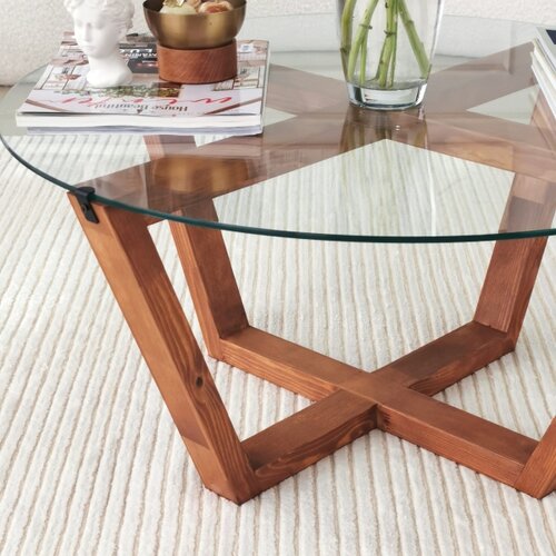  Lotus Wooden Coffee Table Slike