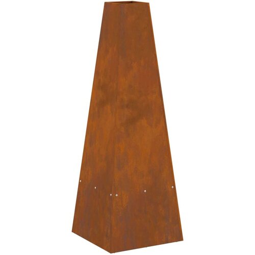 VidaXL Čelik otporan na vremenske uvjete Corten čelik 35 x 35 x 100 cm Slike