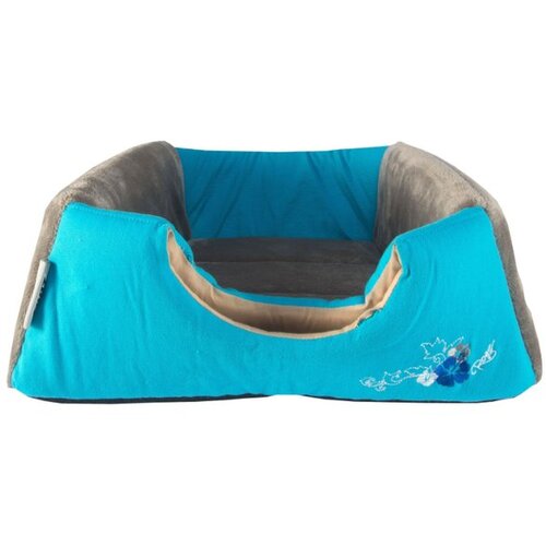 Rogz cuddle Blue Floral Igloo Krevet za mačke, Plavo-sivo Slike