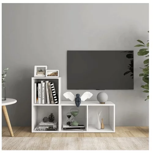  TV omarice 2 kosa bele 72x35x36,5 cm iverna plošča