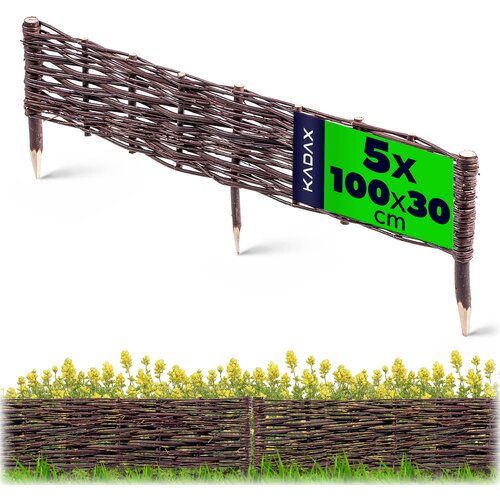 KADAX Vrtna palisada 100x30cm Pletena ograja Obroba za trato 5 kosov, (5000358144) Cene