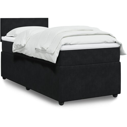 vidaXL Box spring krevet s madracem crni 100x200 cm baršunasti Cijene