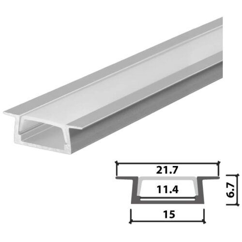  Set aluminijumski profil za LED trake 2m 21.7x6.7 LPR-618/2-SET Cene