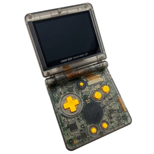  Obnovljen Nintendo Game Boy Advance SP IPS V4 novo prozorno-črno ohi&scaron;je + 2 leti garancije Cene