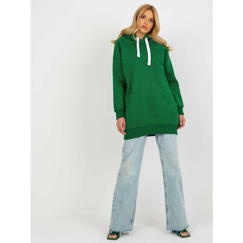 Fashion Hunters Women's Long Sweatshirt - Green Slike
