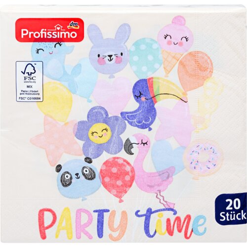 Profissimo Salvete sa party motivima, 3–slojne, 33 x 33 cm 20 kom Cene