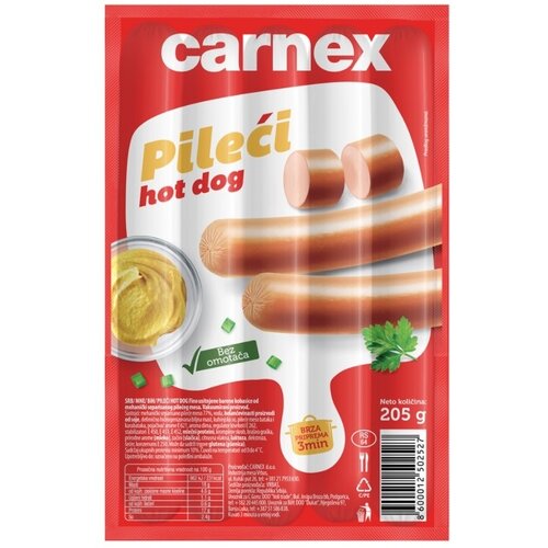 Carnex Viršle Hot dog 205g Cene