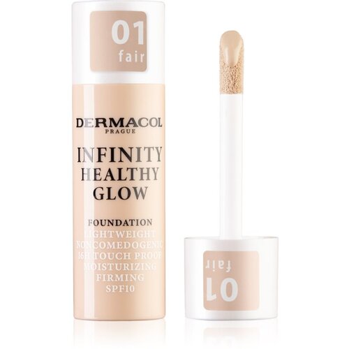 Dermacol Infinity Healthy Glow tekoči puder SPF 10 odtenek 01 Fair 20 g Slike