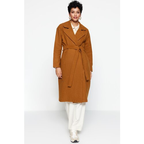 Trendyol Coat - Brown - Double-breasted Slike
