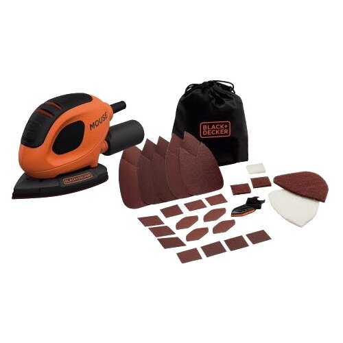 Black &amp;amp; Decker BEW230BC mouse brusilica + 15 dodataka + platnena torba , 55 W Slike