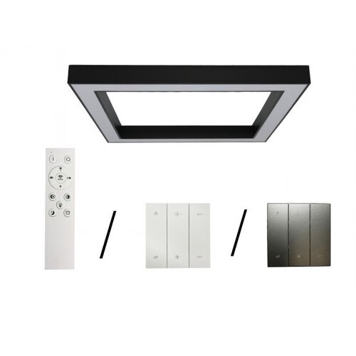  LED stropna svetiljka LED/150W/230V 3000/4000/6500K 120x120 cm crna Slike