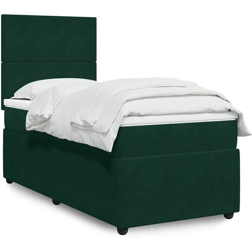  Box spring krevet s madracem tamnozeleni 100x200 cm bar&scaron;unasti Cijene