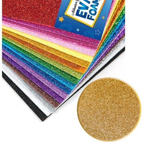  Samolepljiva  glitter eva pena zlatna 10/1 milla Cene