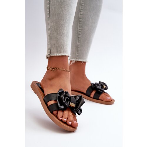 Kesi Women&amp;#039;s slippers with bow Rivarina Black Slike