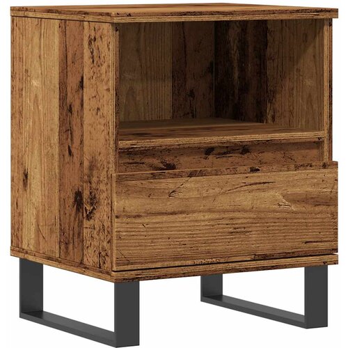 Maison Chic Nočna omarica - Nočna miza Old Wood 40x35x50 cm Inženirski les, (21688923) Cene